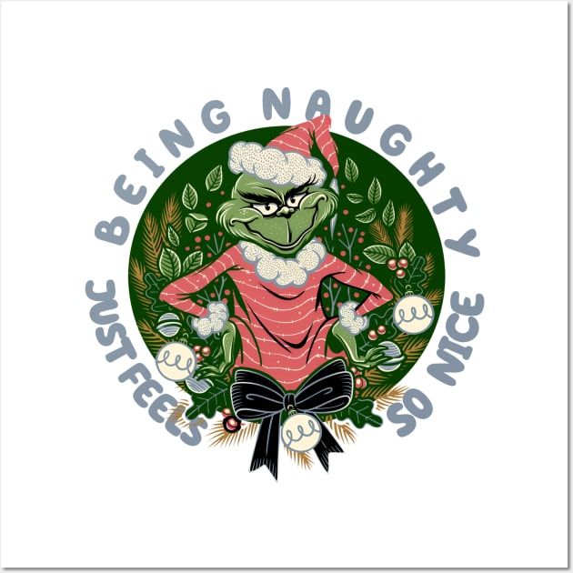 Naughty Grinch Wall Art by Dansu_creative